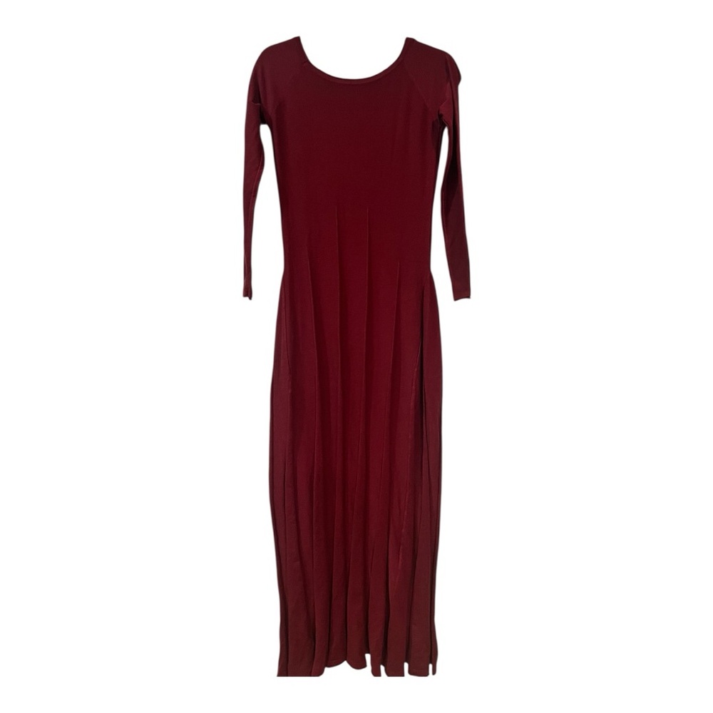 COMMENSE Off Shoulder Pleated Sweater Dress COLOR - Burgundy, Size Small